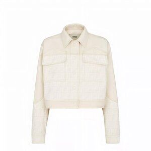Fendi FF Print Denim Jacket – Bold Cropped Design